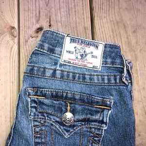 TRUE RELIGION HI RISE LEGGING JEANS sz 25 DENIM